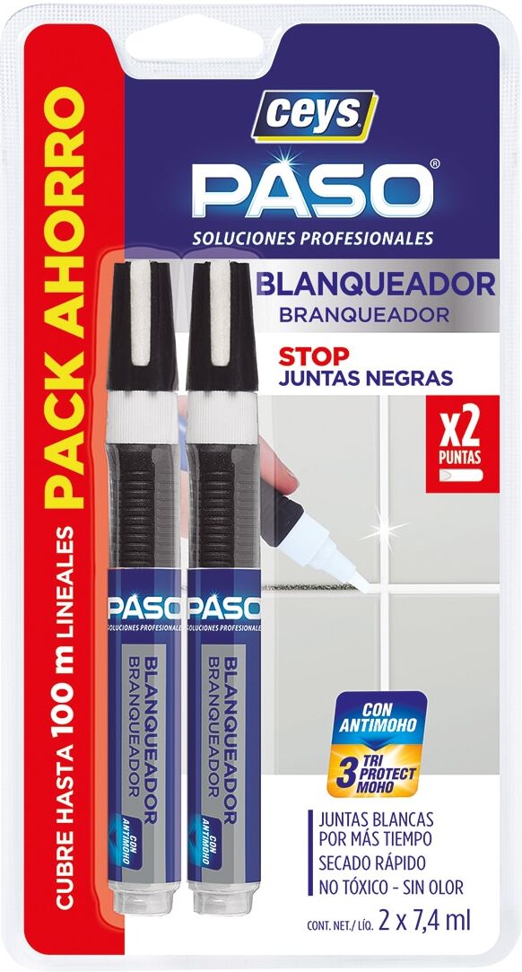 Ceys Lapiz Blanqueador Juntas Pack 2 x 7,4 ml. Blanco
