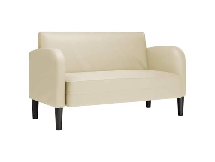vidaXL Zweisitzer-Sofa Creme 110 cm Kunstleder