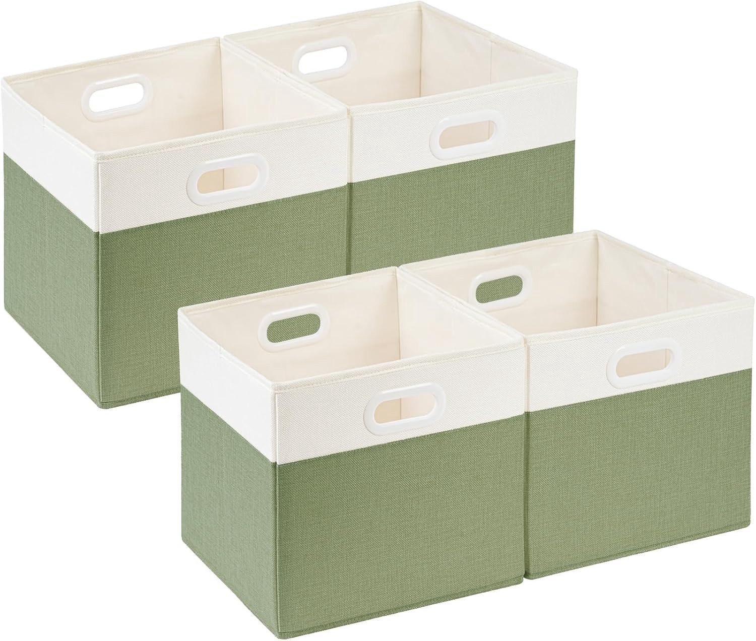 ServiceTopper Set van 4 Opvouwbare Wasbare Stof Opbergdozen voor Speelgoed, 25 x 25 x 25 cm