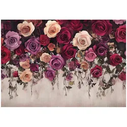 FOTOTAPETE Blumen Vintage Vlies Tapete Wohnzimmer 150x105
