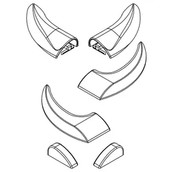 HSK Ersatzteile Wasserleistenendkappe, Weiß, E100211-7-04 E100211-7-04