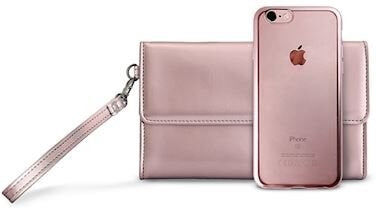 PURO Satin Cover Og Taske iPhone 7 - Rosa Guld