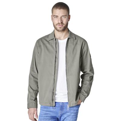 Sommerjacke CASAMODA "CASAMODA Sommerjacke uni", Herren, Gr. XL, grau (grün), 63% Baumwolle, 36% Leinen, 1% Elasthan, Jacken