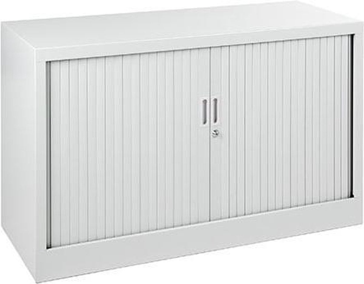 ABC Kantoormeubelen Stalen roldeurkast Wit B/D/H: 120 x 69 x 43 cm