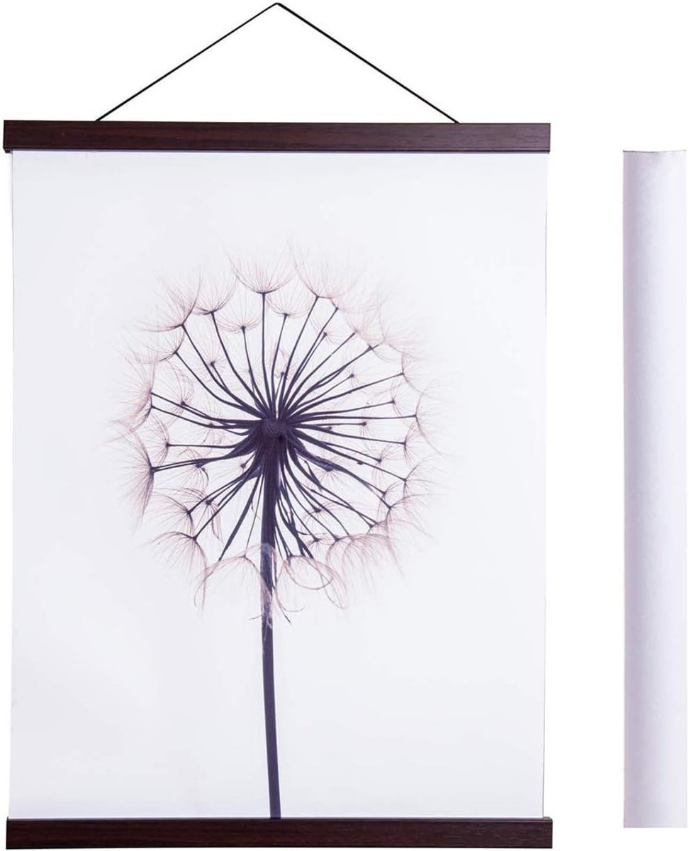 Poster Hanger Frame Walnoot - Houten Lijst met Sterke Magneten - 84 cm