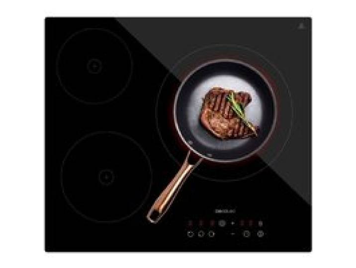 Cecotec Plaque Vitrocéramique 3 Feux Bolero Squad V 3001. Puissance Maximale de 5700W avec 9 Niveaux de Puissance Commande
