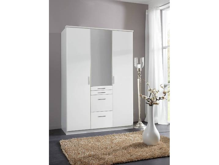 Drehtürenschrank Aachen 135cm Weiß/Weiß