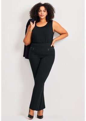 Plus Size Women's Super Stretch Zip Pant by Avenue in Black (Size 16)