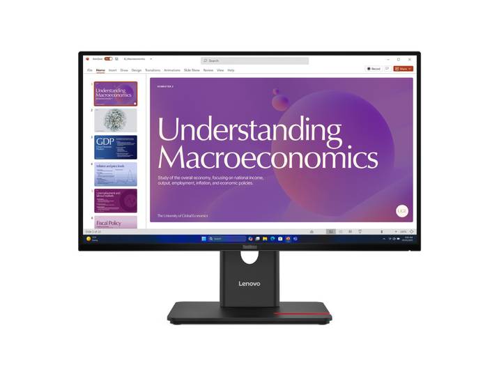 Lenovo ThinkVision T24D-40 Moniteur, 60,5 cm (23.8'), 1920 x 1080 pixels, Full HD, LCD, 6 ms, Noir 64B9GAT1EU