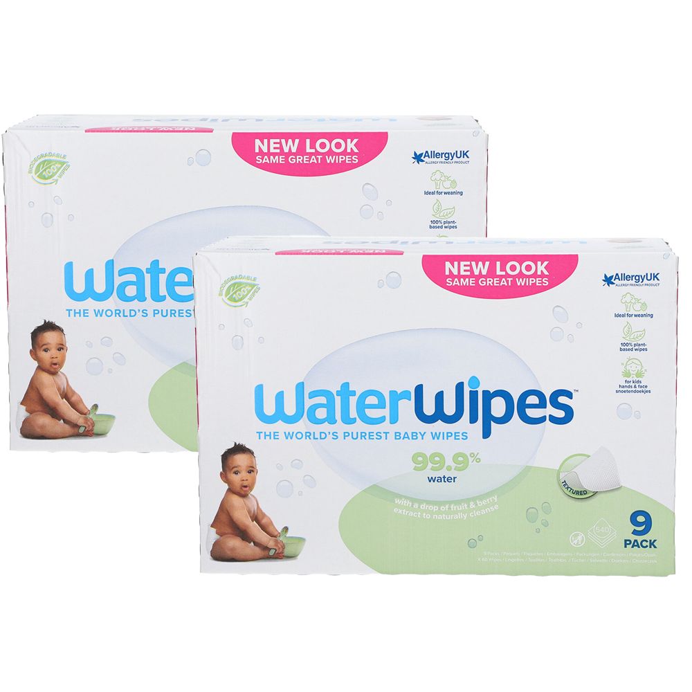 WaterWipes Snoetendoek Bio 9x60st x2 2x9x60 St Tücher