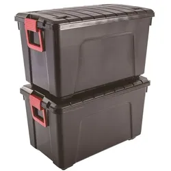 IRIS S.A. 2er-Set Multi Boxen »SIA-110 SET OF 2« schwarz, 44.5x44.5x75 cm