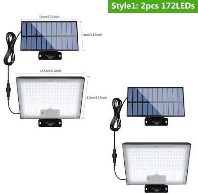 Uplift Picks Solar Motion Sensor Flood Lights Brighten Porches Yards Driveways Automatically Nightly 172 Led (2 Pcs)