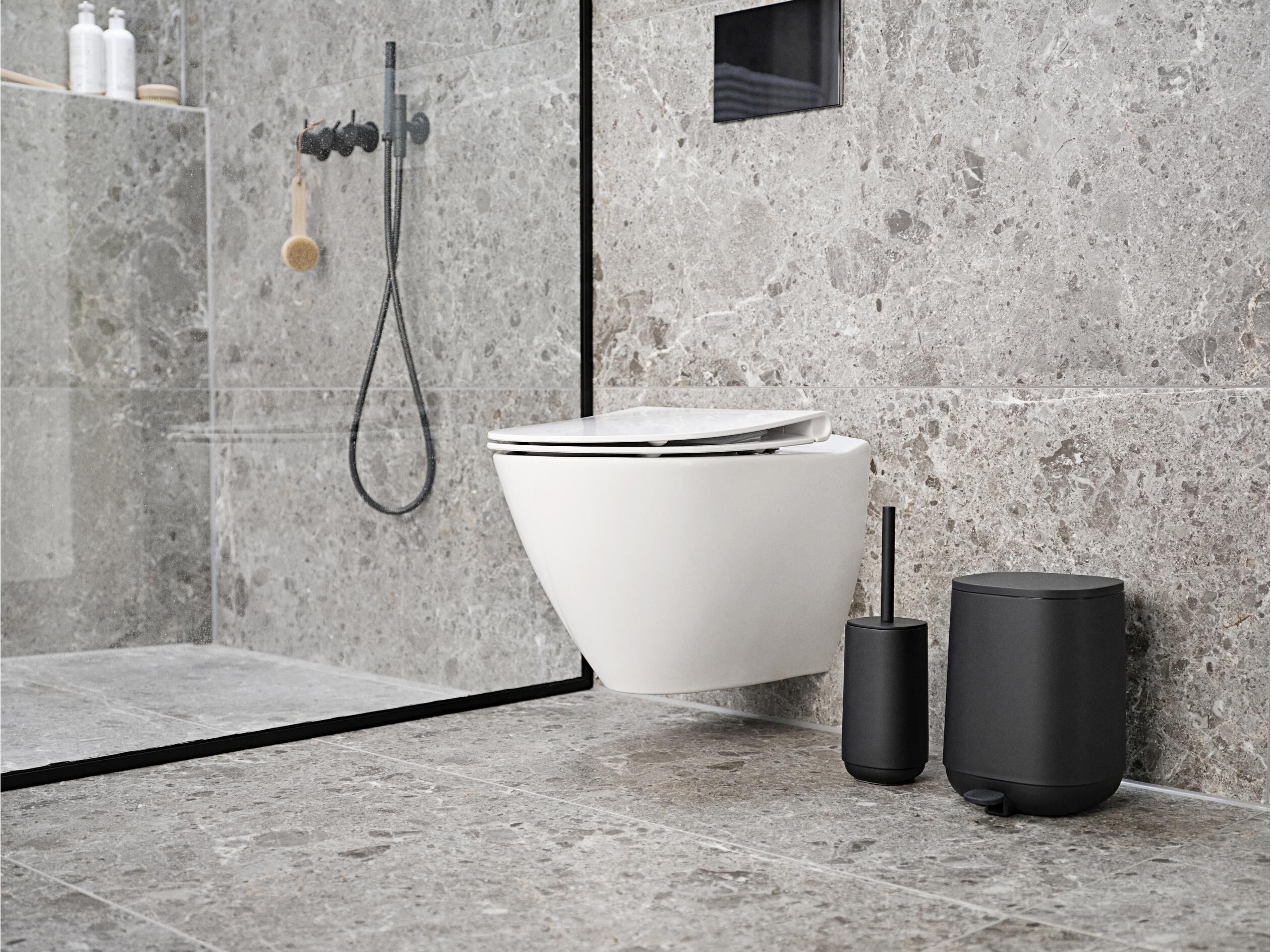 WC-Reinigungsbürste ZONE DENMARK "Time", schwarz, B:10,5cm H:36cm, Reinigungsbürsten, WC-Reinigungsbürste schwarz Einheitsgröße
