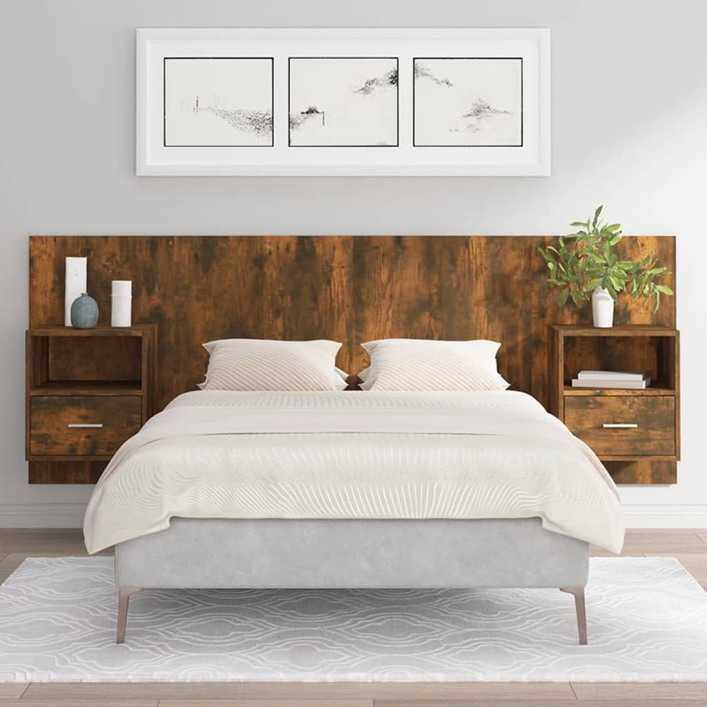 Alpen Home Bookcase Headboard Smoked Oak Small Double (4')