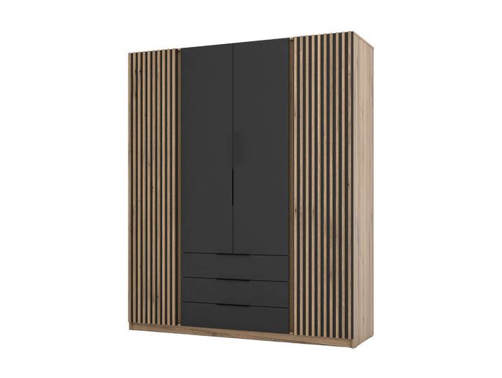 DREHTÜRENSCHRANK CAGLIARI 200/239/61,9cm 4-türig Goldfarben