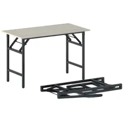 Klapptisch FAST READY, 120x60 cm, schwarzes Metallgestell, Eiche natur