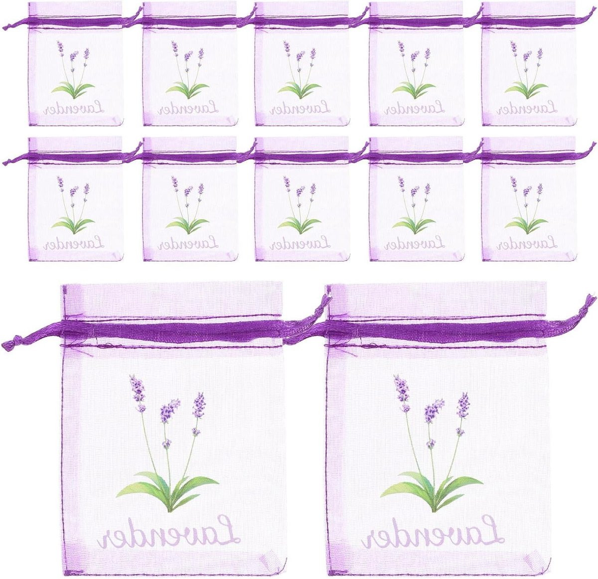 30 stuks Lege Lavendelzakjes - Navulbare Geurzakjes voor Thuis Aromatherapie - Paars
