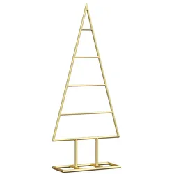 vidaXL Metall Weihnachtsbaum Gold 60cm Pulverbeschichteter Stahl