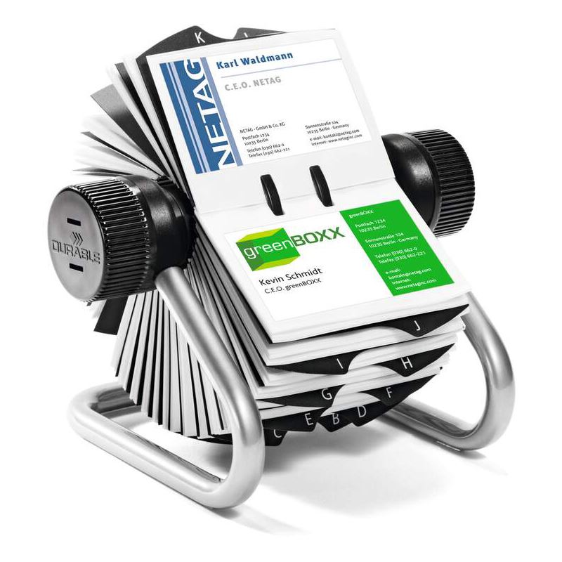 DURABLE Visitenkartenkartei VISIFIX, silber