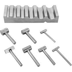 Hammerpunzen-Set mit Riefenanke, 8-teilig