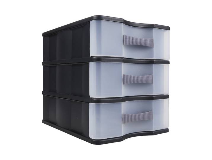 Rotho Schubladenbox Schwarz A5 23 × 20 × 26 cm