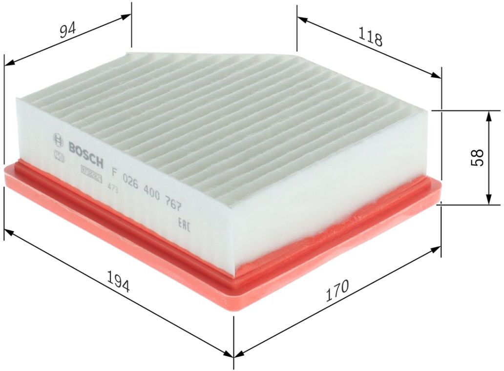 Luftfilter BOSCH F 026 400 767