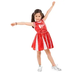 buttinette Cheerleader Kleid "Wild Chicks" für Mädchen, rot/weiß