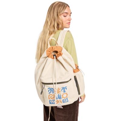 Rucksack QUIKSILVER "The", beige (weiß), Rucksäcke, Damen, Obermaterial: 100% Baumwolle., Rucksack