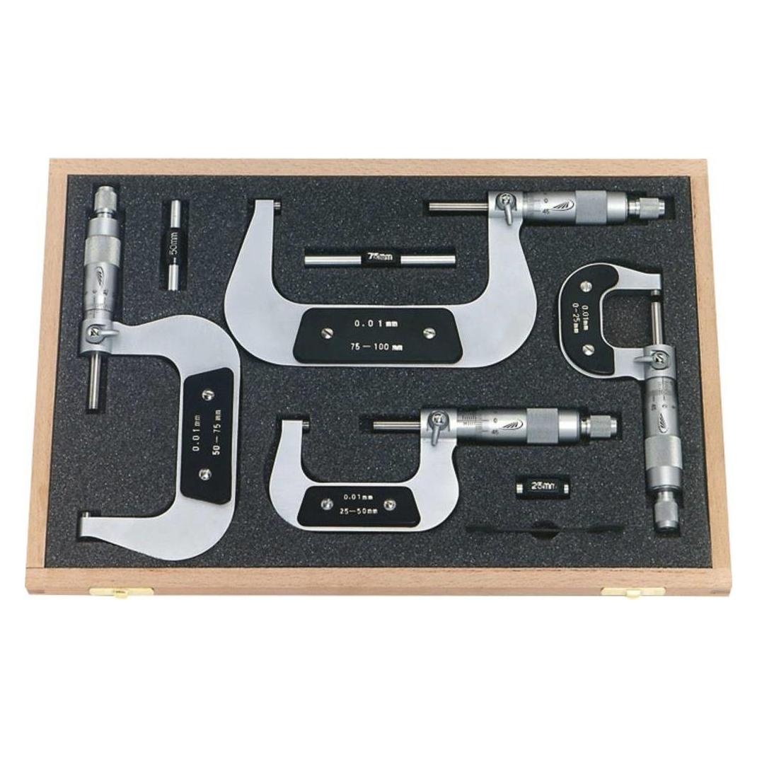 Helios Preisser Bügelmessschrauben-Set 0 - 100 (0800 513)