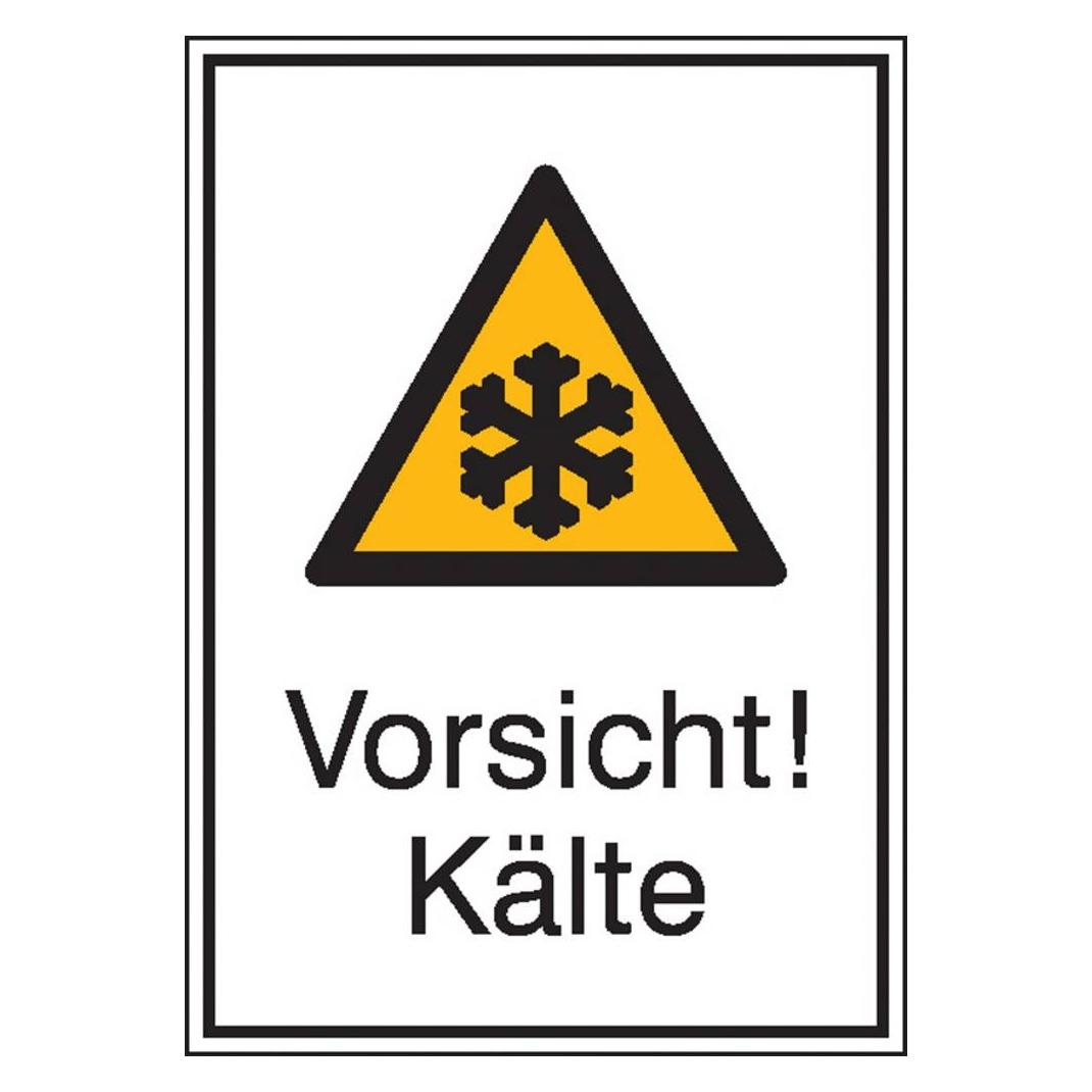 Wolk Warn-Kombischild Vorsicht! Kälte Folie selbstklebend B x H 131 mm (21.0447)
