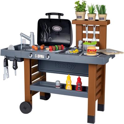Spielküche SMOBY "Outdoor Gartenküche", bunt, Spielküchen, KinderB:83,5cm H:79cm T:40,3cm, Kunststoff, mit Grill, Spülbecken und Wasserpumpfunktion; Made in Europe, B:83,5cm H:79cm T:40,3cm