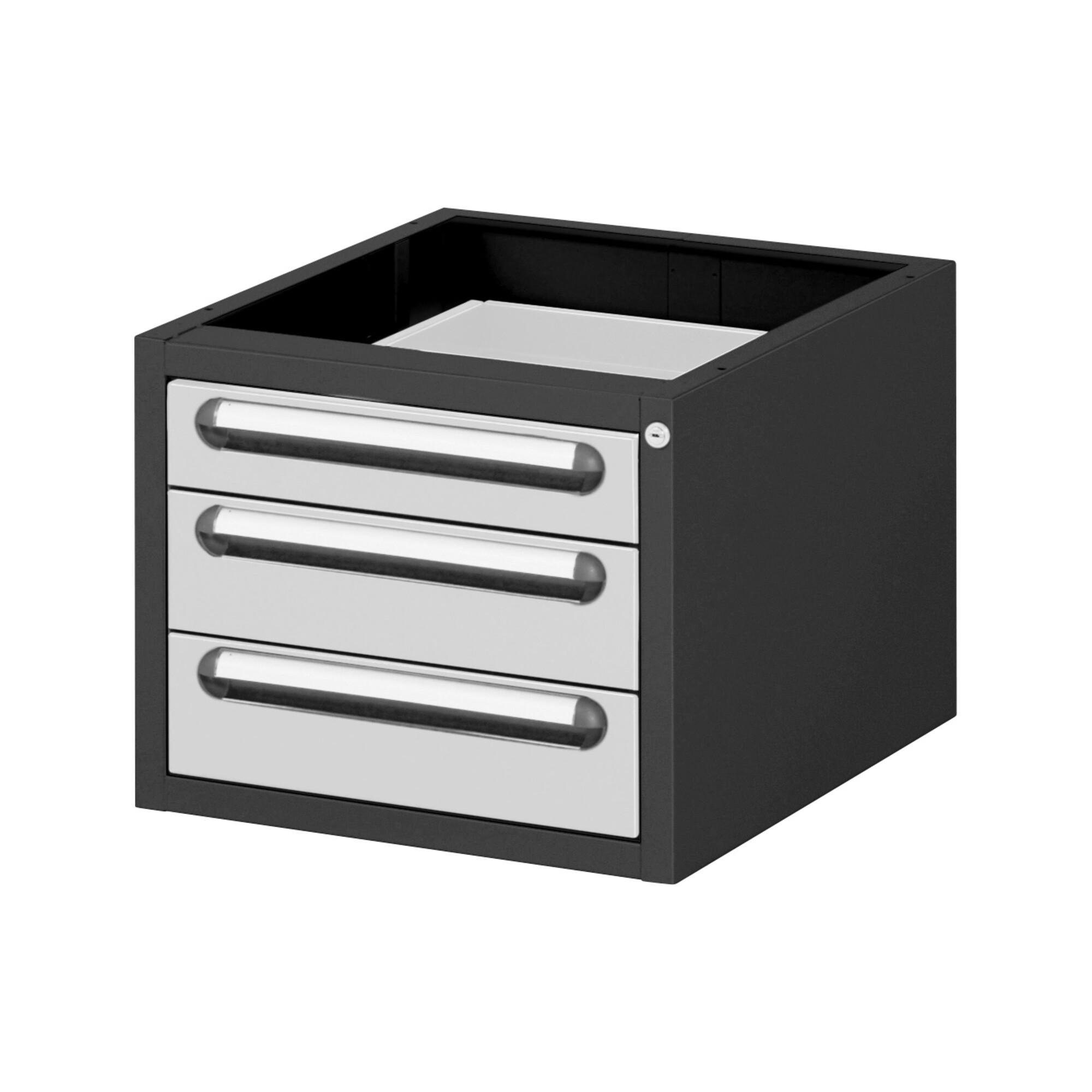 STIER Unterschrank Container Premium mit 3 Schubladen BxTxH 480x600x395 mm (907439)