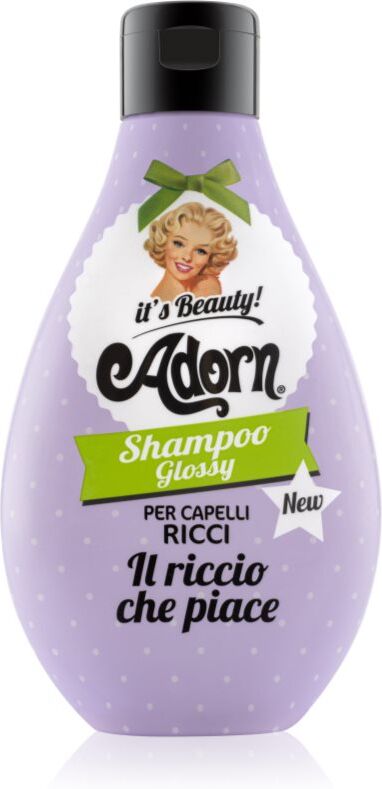 Adorn Glossy Shampoo shampoing pour cheveux bouclés et frisés pour redonner de la brillance aux cheveux bouclés et frisés Shampoo Glossy 250 ml
