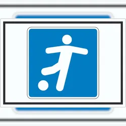 HB-Druck Fußballplatz Aufkleber mit Symbol A3 (297x420mm)