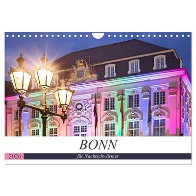 BONN für Nachtschwärmer (Wandkalender 2026 DIN A4 quer), CALVENDO Monatskalender