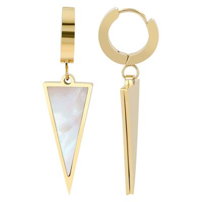Kettenanhänger ADELIA´S "Anhänger aus Edelstahl mit Perlmutt", gold, Schmuckanhänger, Damen, Edelstahl, Kettenanhänger, Schöne Geschenkidee zum Geburtstag
