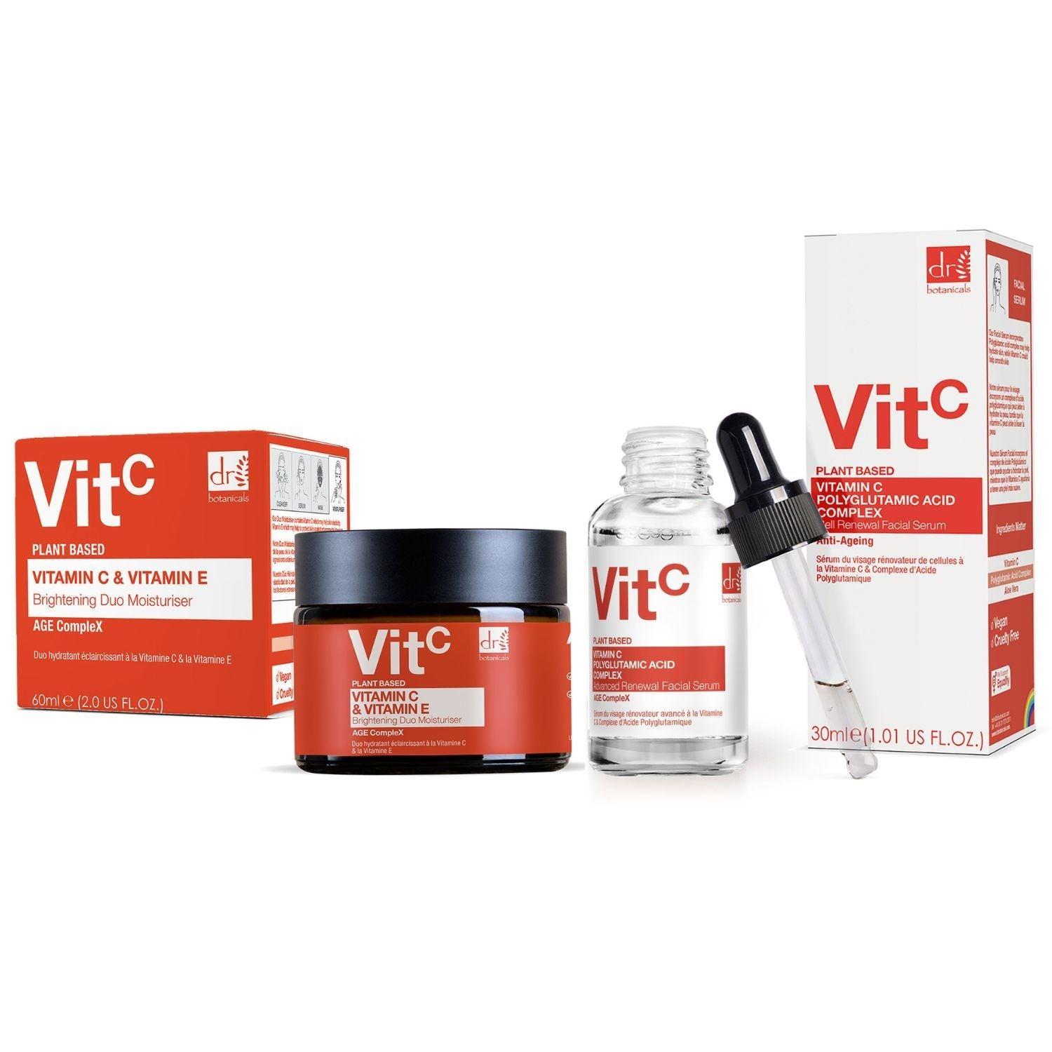 Dr Botanicals Anti-Aging Vitamine C Duo Hydratatie en Geavanceerd Gezichtsserum Kit