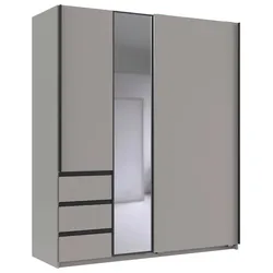 Schwebetürenschrank Adria Grau/Sahara