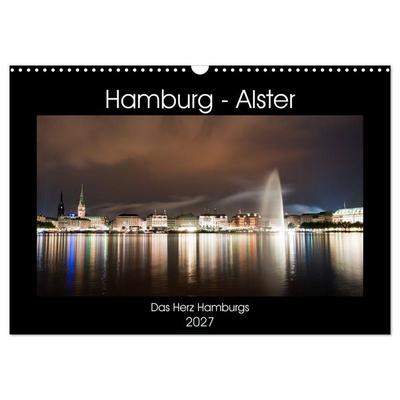 Hamburg - Alster (Wandkalender 2027 DIN A3 quer), CALVENDO Monatskalender