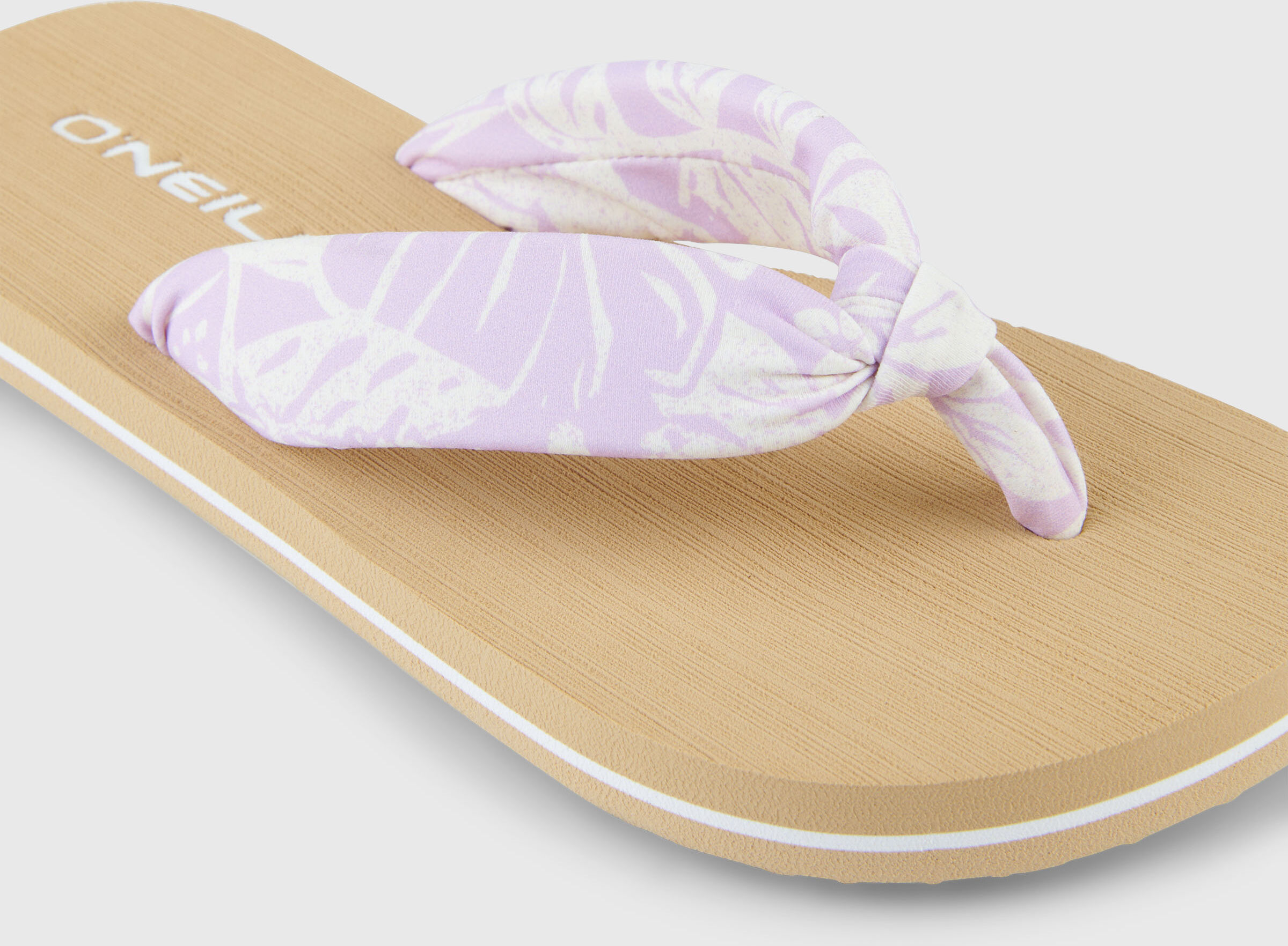 Zehentrenner O'NEILL "DITSY SUN SANDALS", Mädchen, Gr. 33, beige (lila island sky), Synthetik, Schuhe Zehentrenner, sportlicher Stil, ohne Verschluss lila island sky 33
