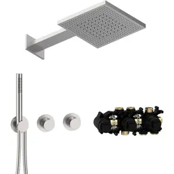 Herzbach MODUL7 Thermostat-Set T-TF2 70.703721.1.09 TWIN FLOW Edelstahl