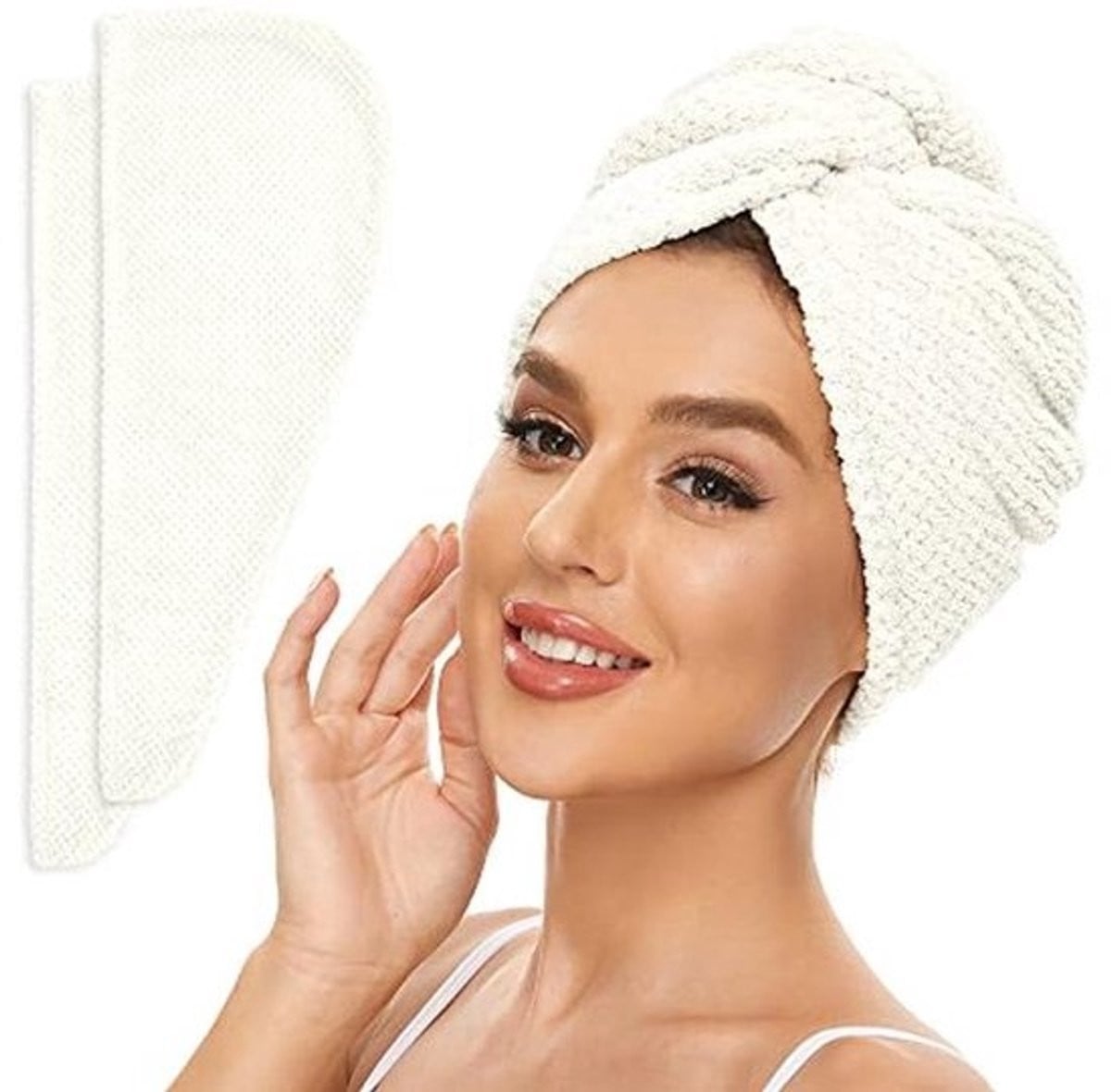 Microfiber Haar Handdoek Wrap - Sneldrogende en Absorberende Tulband voor Alle Haarstijlen