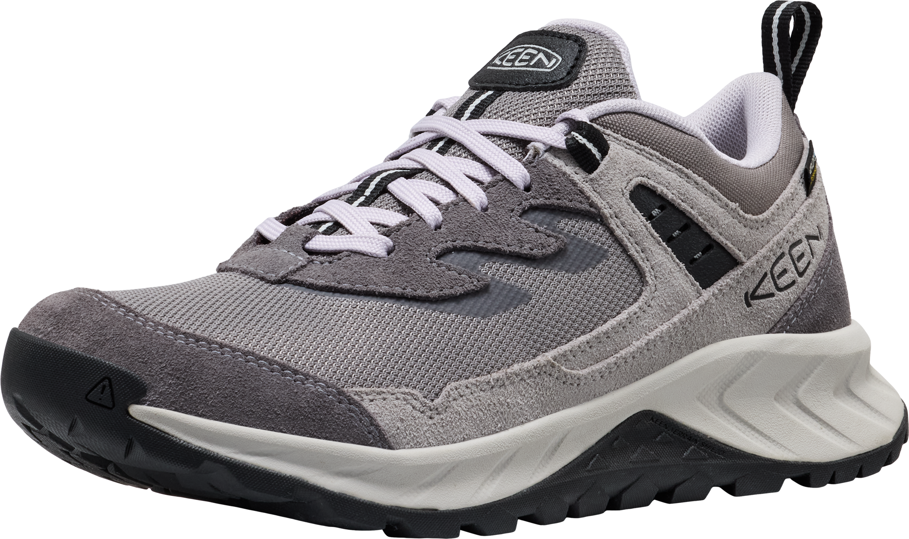 Outdoorschuh KEEN "HIGHTRAIL WP", Damen, Gr. 39, Synthetik, grau (steel grau, thistle), Leder, Synthetik, Schuhe Outdoorschuh, wasserdicht steel grau, thistle 39, Synthetik