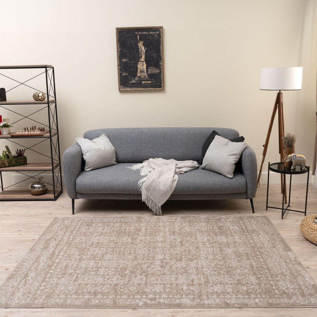 THE RUGS Montana Rug Vintage Design in Beige Beige Rectangle 200 x 290 cm