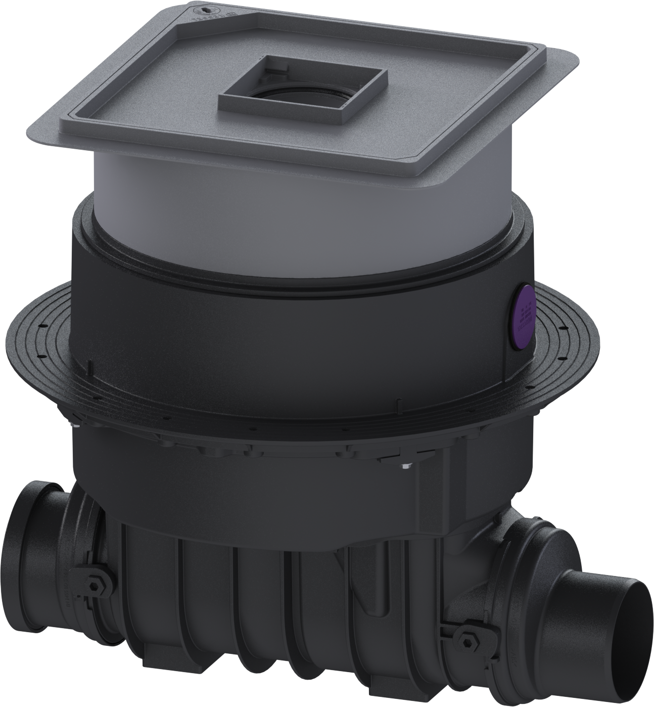 Kessel Pompe anti-retour de chaudière 24125X DN 125, L/H 645/387 mm, couvercle/vidange à carreler, plastique