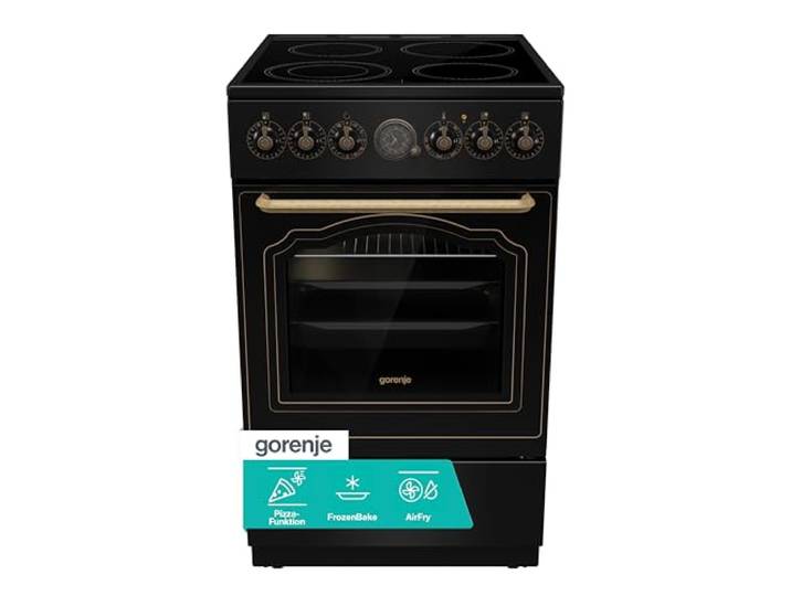 Gorenje Classico Collection GECS5B70CLB Standherd Schwarz
