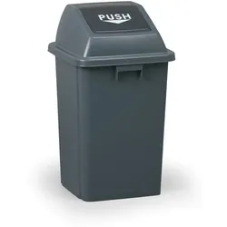 Büro mülleimer plastik, 60 l, 400 x 400 x 700 mm, grau