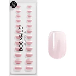 DOONAILS Soft Gel Press Ons Short Square Jetset Extra - rosa