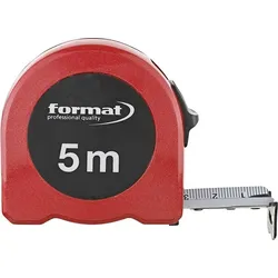 FORMAT Taschenbandmaß Aluminium 5m x 25mm weiß
