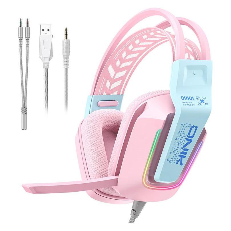 Onikuma X13 Pink 3.5MM GAMING HEADSET (Kabelgebunden) (6972470563566)